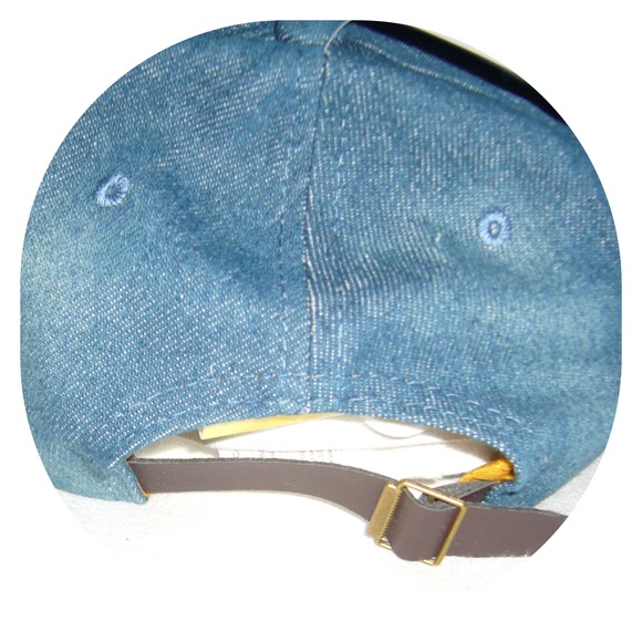 Women’s Glitzy Star & Studs Ball Cap Distressed Denim Blue Style D - Picture 4 of 4